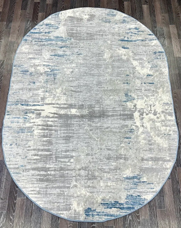 Ковер турецкий D069A Bojnord (PP Heatset Высокоплотный, серый, голубой)