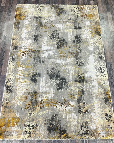 Ковер турецкий AA626A Lisa (Полиэстер, желтый, серый)